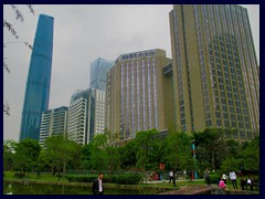 IFC to the left and Grand Hyatt to the right.